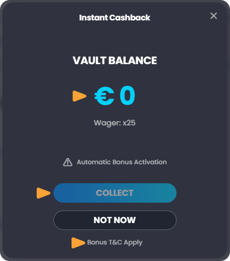 Redeem your cashback