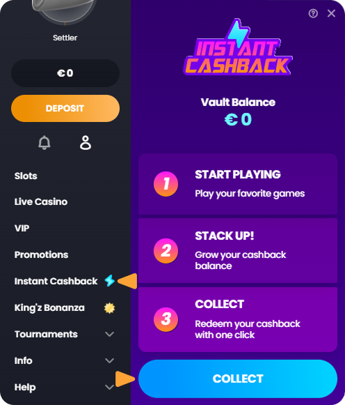 Redeem your cashback